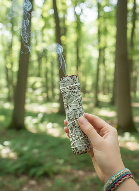 Weißer Salbei Räucherbündel (45g) - Smudge Stick - Salvia apiana