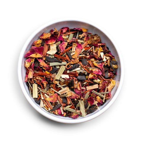 Räuchermischung Element Erde mit Myrrhe, Olibanum, Sandelholz rot, Rosenblüten - Waldglück