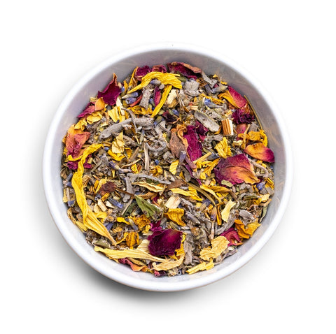 Räuchermischung Litha / Midsommar mit Lavendel, Salbei, Rosenblüten, Fichtennadeln - Waldglück