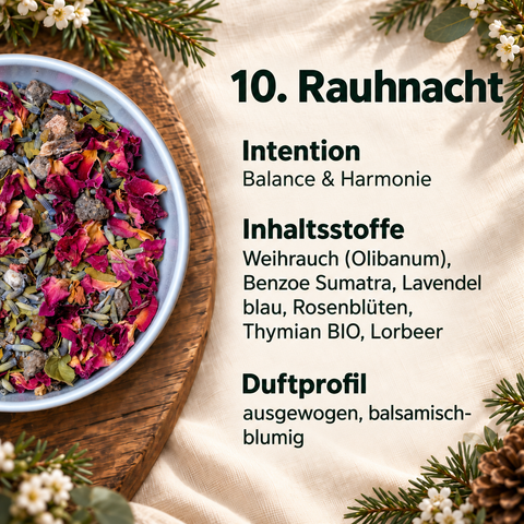 Rauhnacht Ritual-Set - 12 Räuchermischungen für die Raunächte