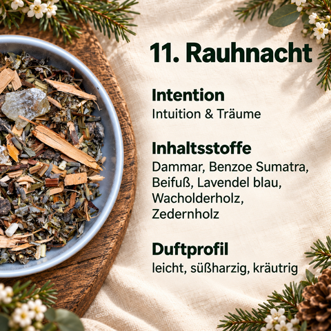 Rauhnacht Ritual-Set - 12 Räuchermischungen für die Raunächte