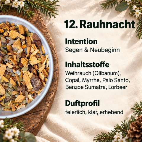 Rauhnacht Ritual-Set - 12 Räuchermischungen für die Raunächte