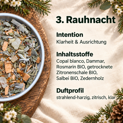 Rauhnacht Ritual-Set - 12 Räuchermischungen für die Raunächte