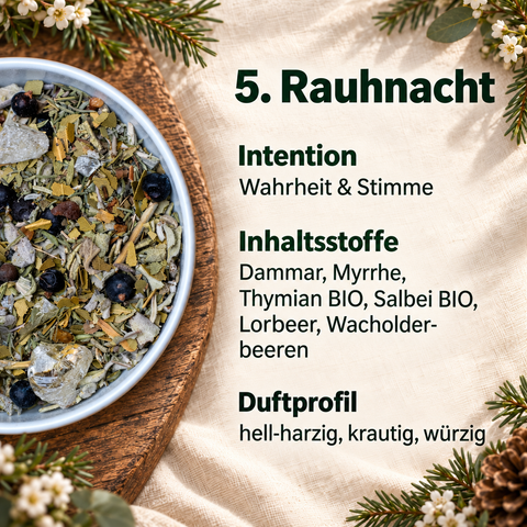 Rauhnacht Ritual-Set - 12 Räuchermischungen für die Raunächte