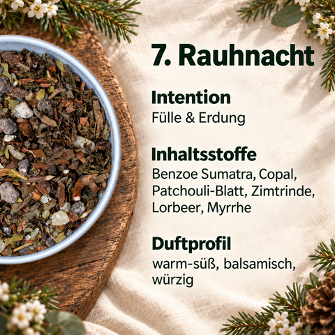 Rauhnacht Ritual-Set - 12 Räuchermischungen für die Raunächte