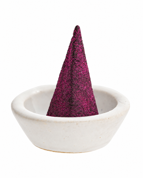 Ambrosia Pyramidenkegel im weißen Keramikhalter