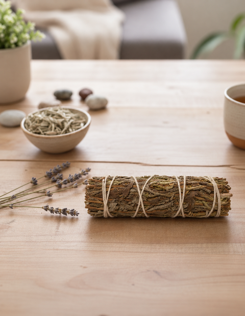 Weißer Salbei & Lavendel Smudge Stick – Räucherbündel in Salbeigrün – Salvia apiana