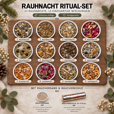 Rauhnacht Ritual-Set - 12 Räuchermischungen für die Raunächte