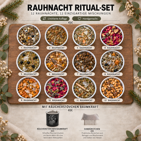 Rauhnacht Ritual-Set - 12 Räuchermischungen für die Raunächte