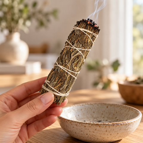 Weißer Salbei & Lavendel Smudge Stick – Räucherbündel in Salbeigrün – Salvia apiana