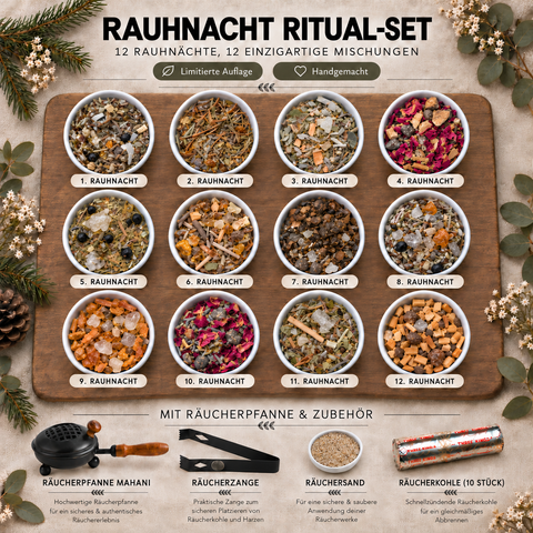 Rauhnacht Ritual-Set - 12 Räuchermischungen für die Raunächte