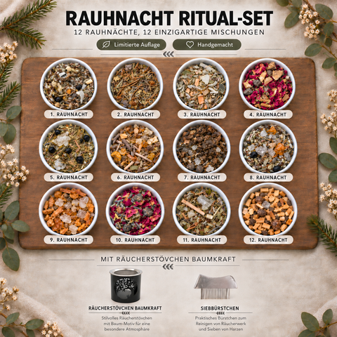 Rauhnacht Ritual-Set - 12 Räuchermischungen für die Raunächte