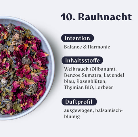 Rauhnacht Ritual-Set mit 12 einzigartigen Räuchermischungen