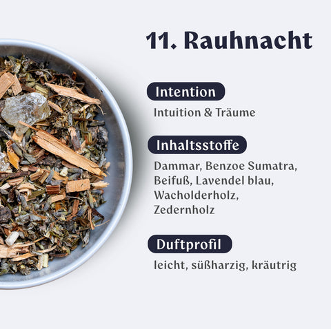 Rauhnacht Ritual-Set mit 12 einzigartigen Räuchermischungen