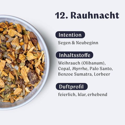 Rauhnacht Ritual-Set mit 12 einzigartigen Räuchermischungen