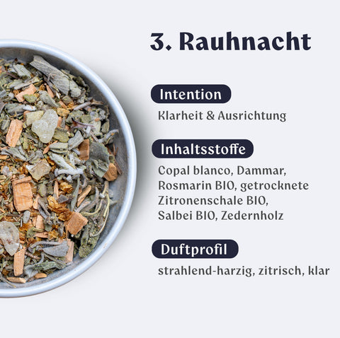 Rauhnacht Ritual-Set mit 12 einzigartigen Räuchermischungen