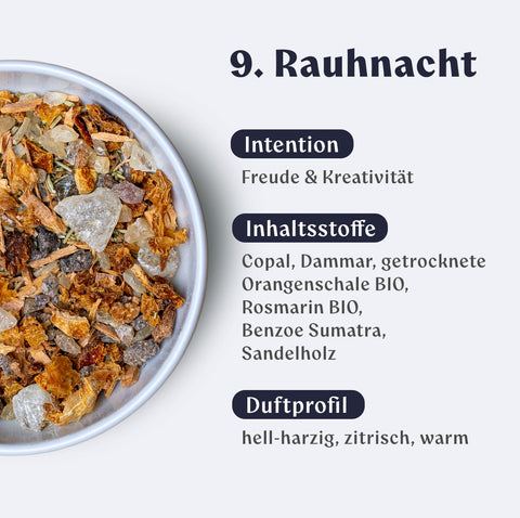 Rauhnacht Ritual-Set mit 12 einzigartigen Räuchermischungen